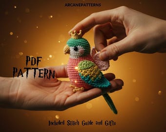 Häkelanleitung Papagei, Amigurumi Muster, Fee häkeln, DIY Anleitung, Häkelanleitung für Kinder, Häkelpuppe, Halloween häkeln