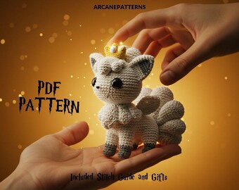 Crochet Pattern Vulpix Amigurumi Pattern, Fairy Crochet, Easy DIY Tutorial, Pokemon Crochet, Crochet Doll Pattern, Halloween Crochet