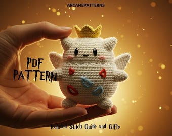 Crochet Pattern Togepi Amigurumi Pattern, Fairy Crochet, Easy DIY Tutorial, Pokemon Crochet, Crochet Doll Pattern, Halloween Crochet