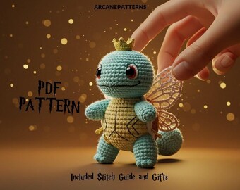 Crochet Pattern Squirtle Amigurumi Pattern, Fairy Crochet, Easy DIY Tutorial, Pokemon Crochet, Crochet Doll Pattern, Halloween Crochet