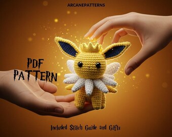 Crochet Pattern Jolteon Amigurumi Pattern, Fairy Crochet, Easy DIY Tutorial, Pokemon Crochet, Crochet Doll Pattern, Halloween Crochet