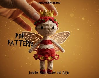 Crochet Pattern Fairy Amigurumi Pattern, Fairy Crochet, Easy DIY Tutorial, Gifts for Kids, Crochet Doll Pattern, Halloween Crochet