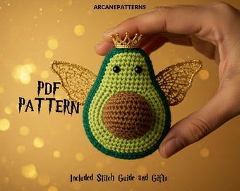 Crochet Pattern Avocado Amigurumi Pattern, Fairy Crochet, Easy DIY Tutorial, Gifts for Kids, Crochet Doll Pattern, Halloween Crochet