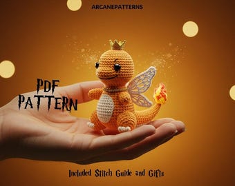 Crochet Pattern Charmander Amigurumi Pattern, Fairy Crochet, DIY Tutorial, Pokemon Crochet, Crochet Doll Pattern, Halloween Crochet