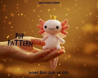 Crochet Pattern Axolotl Amigurumi Pattern, Fairy Crochet, Easy DIY Tutorial, Gifts for Kids, Crochet Doll Pattern, Halloween Crochet
