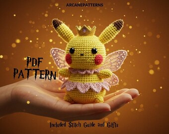Crochet Pattern Pikachu Amigurumi Pattern, Fairy Crochet, Easy DIY Tutorial, Pokemon Crochet, Crochet Doll Pattern, Halloween Crochet