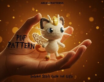 Crochet Pattern Meowth Amigurumi Pattern, Fairy Crochet, Easy DIY Tutorial, Pokemon Crochet, Crochet Doll Pattern, Halloween Crochet