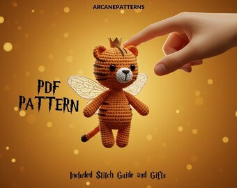 Crochet Pattern Tiger Amigurumi Pattern, Fairy Crochet, Easy DIY Tutorial, Gifts for Kids, Crochet Doll Pattern, Halloween Crochet