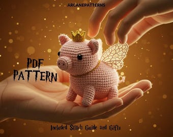 Crochet Pattern Pig Amigurumi Pattern, Fairy Crochet, Easy DIY Tutorial, Gifts for Kids, Crochet Doll Pattern, Halloween Crochet