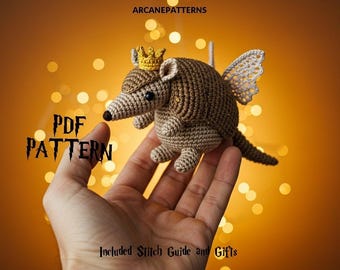 Crochet Pattern Armadillo Amigurumi Pattern, Fairy Crochet, Easy DIY Tutorial, Gifts for Kids, Crochet Doll Pattern, Halloween Crochet