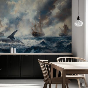Nautical Wallpaper Mural, Ocean Adventure Wall Art - Peel & Stick, Commercial, Non-Woven