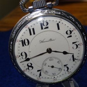 Hamilton 16 Size 17 Jewels 974 Model Pocket Watch