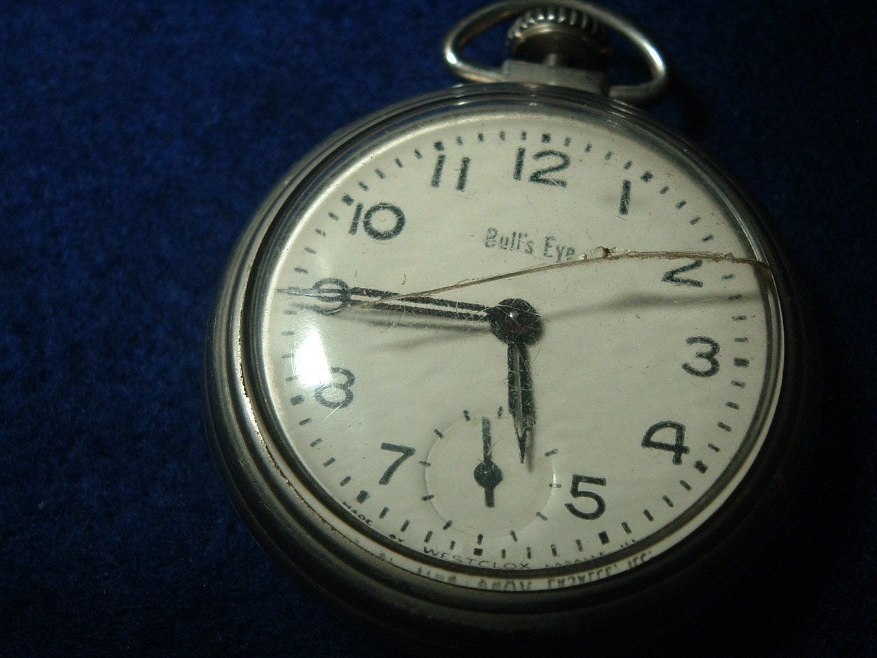 WESTCLOX BULL'S EYE POCKET WATCH FOR PARTS OR REPAIR Etsy