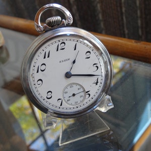 Vintage Elgin 18 Size 7 Jewels Pocket Watch-Just Serviced