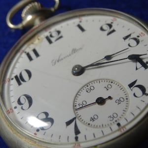 Vintage 974 Model Hamilton 17 Jewels Pocket Watch-Serviced