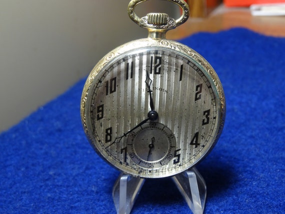 Handsome Gentleman's Illinois 17 Jewels Pocket Wa… - image 1