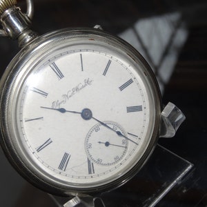 Huge 1891 Elgin 18 Size 11 Jewels Gilded Movement Pocket Watch