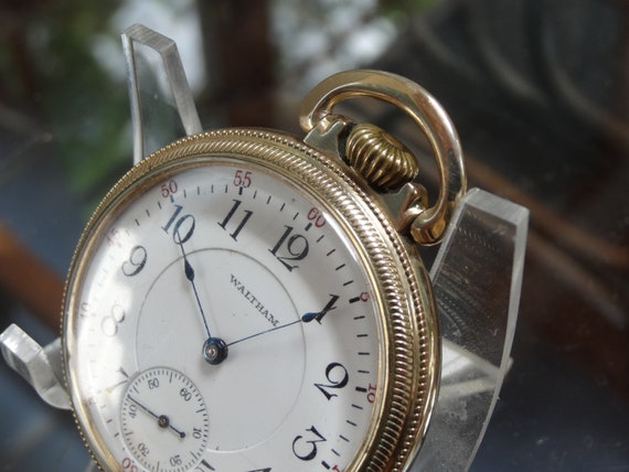 Waltham Royal 17 Jewels 16 Size Pocket Watch-Serv… - image 3