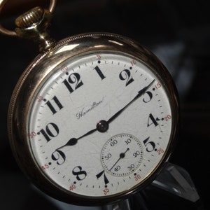 Hamilton 17 Jewels 16 Size Model 974 Pocket Watch In A GF Case-Serviced