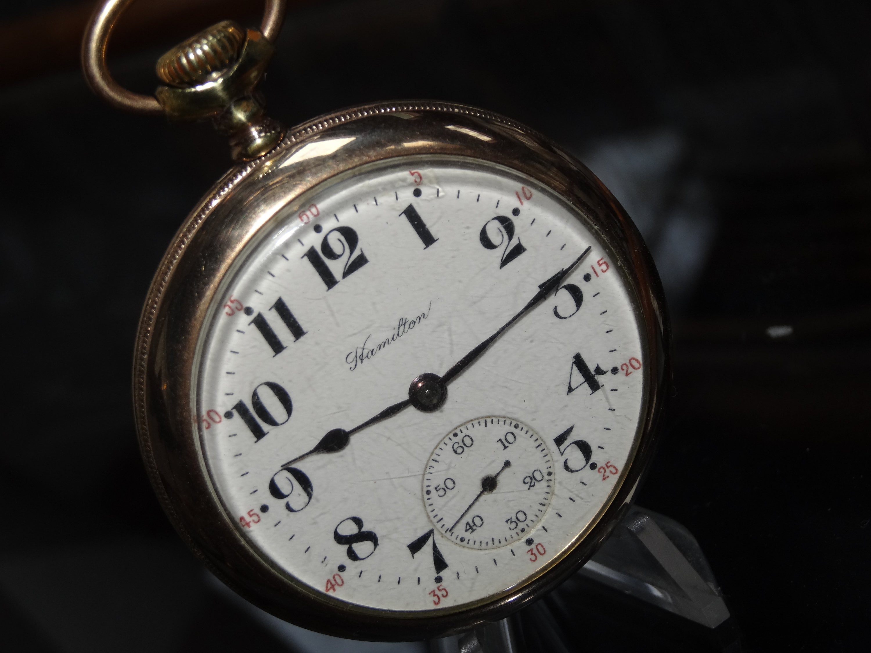 Hamilton 17 Jewels 16 Size Model 974 Pocket Watch in A GF Case