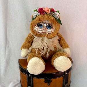 Creepy Cute Animal Art Doll, Creepy Bear Plushie / OOAK Creature, Handmade Plushie/ Fantasy Creature, Creepy Plush, Scary Animal Plush