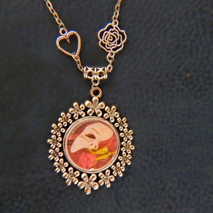Phantom of the Opera Mask Necklace: Silver Broadway Musical Jewelry