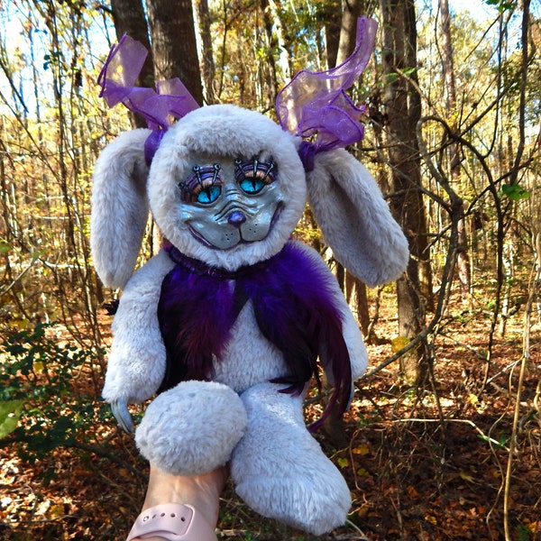 Creepy Cute Animal Art Doll, Creepy Rabbit Plushie / OOAK Creature, Handmade Plushie / Fantasy OOAK Creature, Creepy Plush, Animal Doll