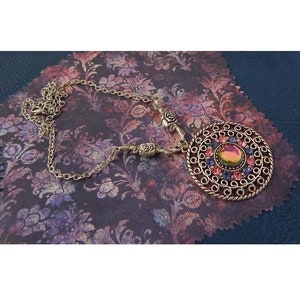 Art Nouveau Flower Pendant Necklace: Handmade Silver Filigree Jewelry
