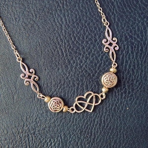 Silver Celtic Knot Heart Necklace: Pagan Infinity Jewelry