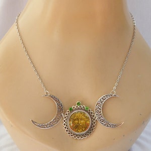 Green Man Pendant Necklace / Celtic Green Man Necklace / Green Man Jewelry, Celtic Jewelry, Pagan Jewelry, Celtic Mythology Necklace
