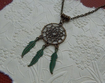 Dream Catcher Necklace / Southwestern Jewelry / Feather Jewelry, Cowgirl Necklace, Spiritual Jewelry, Boho Jewelry, Hippie Jewelry, Handmade