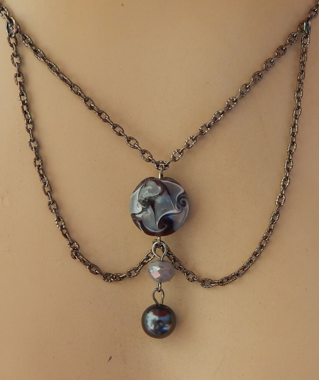 Layered gothic necklace Clearance