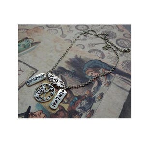 Wonderland Necklace / Alice in Wonderland Jewelry / Fantasy Necklace / Alice White Rabbit Jewelry, Wonderland Jewelry, Cosplay Jewelry