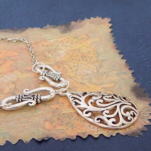 Handmade Silver Viking Pendant Necklace: Norse Shield Maiden Jewelry