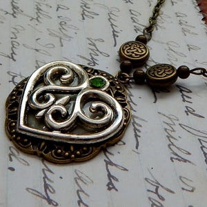 Celtic Heart Pendant Necklace / Gold Heart Necklace, Heart Jewelry / Celtic Knot Jewelry, Celtic Jewelry, Love Knot Jewelry, Gold