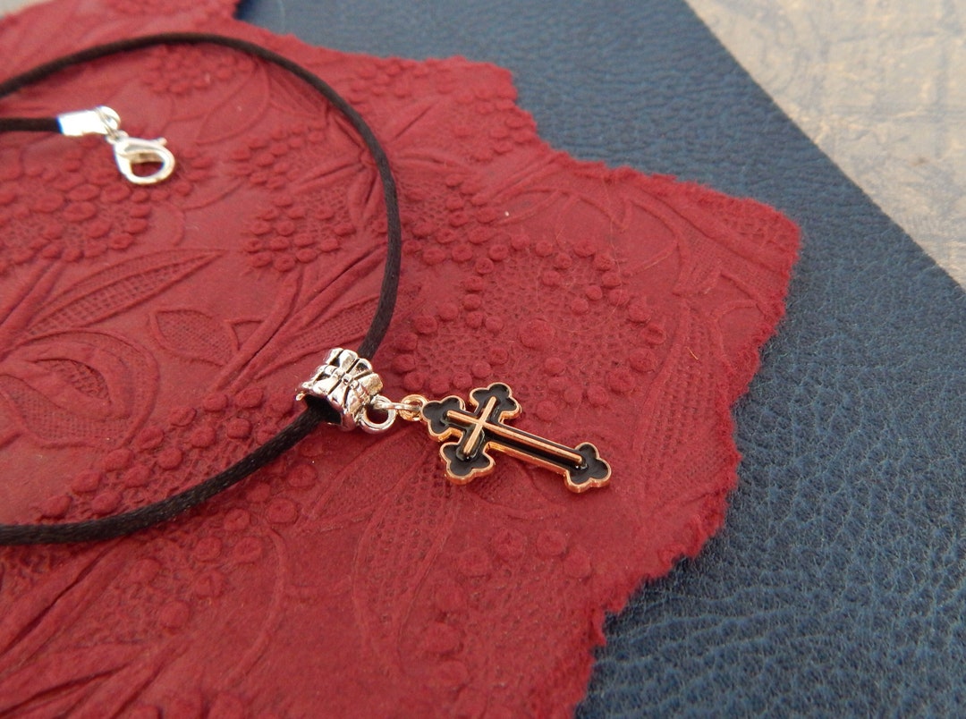 Popular Gothic Dark Exaggerated Cross Layered Necklace main image 1
