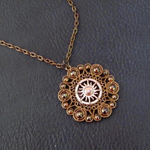Dark Sun Necklace / Dark Cottage Core / Punk Necklace, Gothic Jewelry, Dark Academia, Sun Jewelry, Gothic Victorian Necklace Handmade