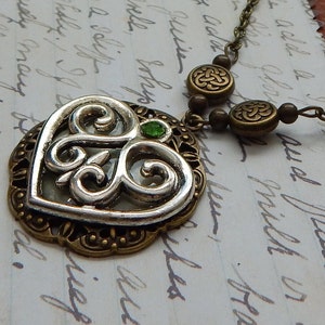 Celtic Heart Pendant Necklace / Gold Heart Necklace, Heart Jewelry / Celtic Knot Jewelry, Celtic Jewelry, Love Knot Jewelry, Gold