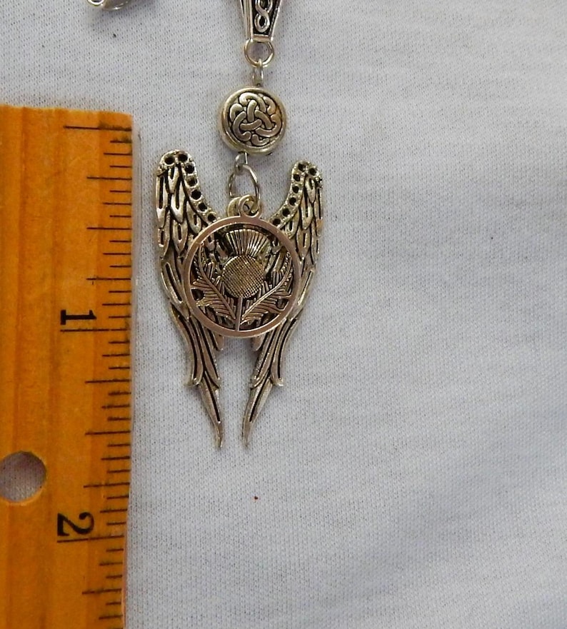 Scottish Thistle Necklace / Silver Thistle Pendant Necklace / Thistle