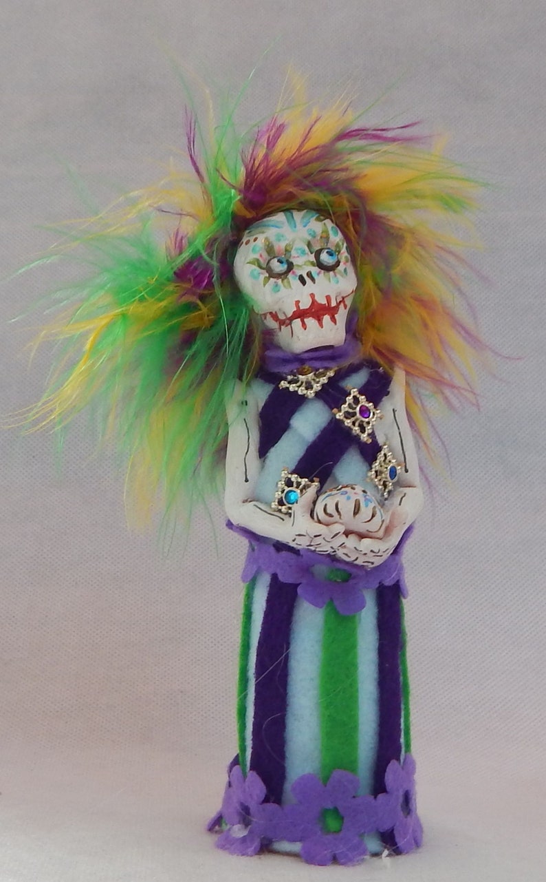 Sugar Skull Doll Skull Doll Sugar Skull Art Doll OOAK Art - Etsy