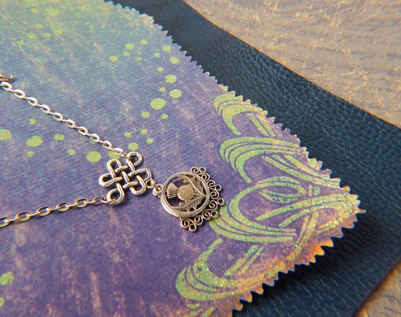 Scottish Thistle Necklace / Silver Thistle Jewelry / Scotland, Scottish