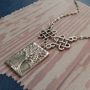 Silver Celtic Tree of Life Pendant Necklace: Pagan Jewelry