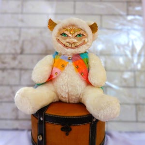 Creepy Cute Animal Art Doll, Creepy Bear Plushie / OOAK Creature, Handmade Plushie/ Fantasy Creature, Creepy Plush, Scary Animal Plush