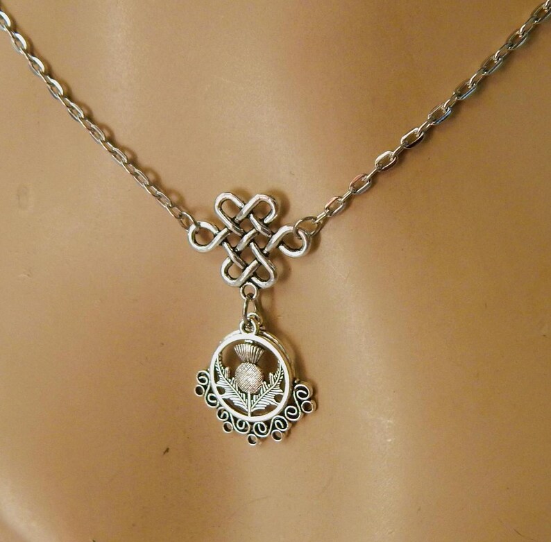 Scottish Thistle Necklace / Silver Thistle Jewelry / Scotland, Scottish