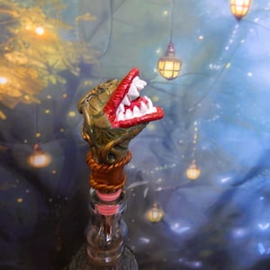 Audrey II Flaschenstopfen: Handmodellierter Little Shop of Horrors Barzubehör