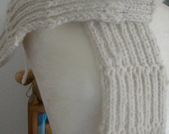 Aran Soft, Hand Knit Cream Clouds -  Pure Alpaca for the beloved Boyfriend/ Girlfriend - MAn Or his Girl