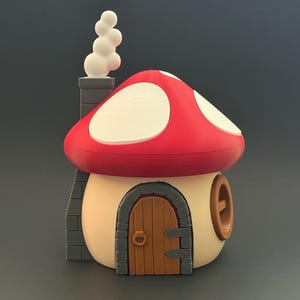 Whimsical Mushroom Cottage 3D Printed