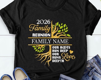 Custom Family Reunion T-Shirt, Personalized Family Tree Design