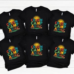 Cousin Camp 2025 Shirt, Family Summer Campfire Shirt, Matching Cousin Camp Shirt, Camping Trip Shirt, Kids Outdoor Adventure Shirt for Him