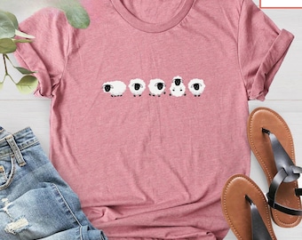 Sheep Silhouette Shirt, Animal Lover Tee, Farmer Gift